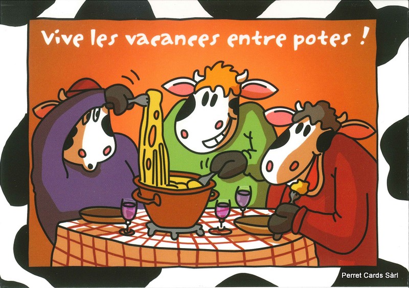 [CP 206449] Postcards 24693 w Vaches (Vive les vacances entre potes)