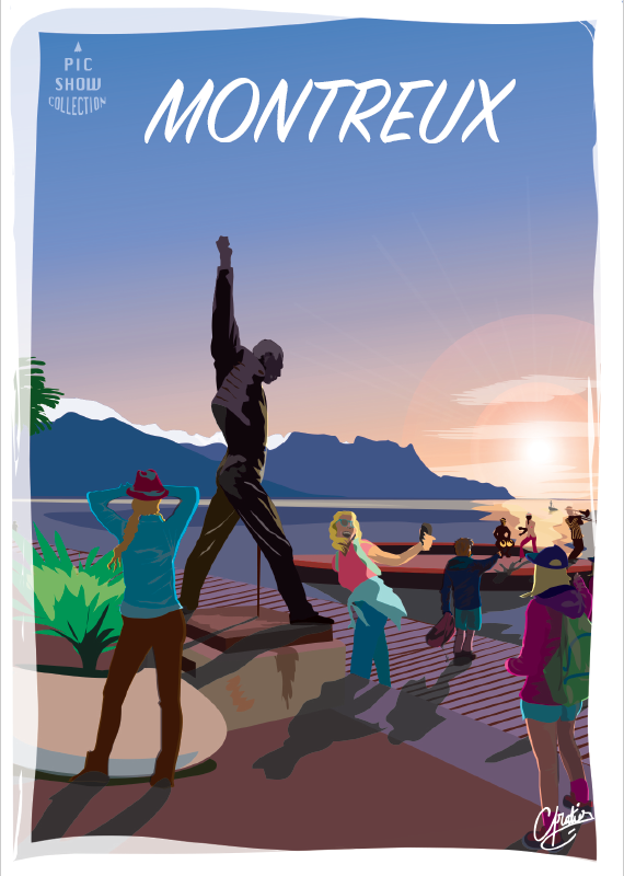 [CP VD113] Postcards Montreux - Statue Freddie Mercury