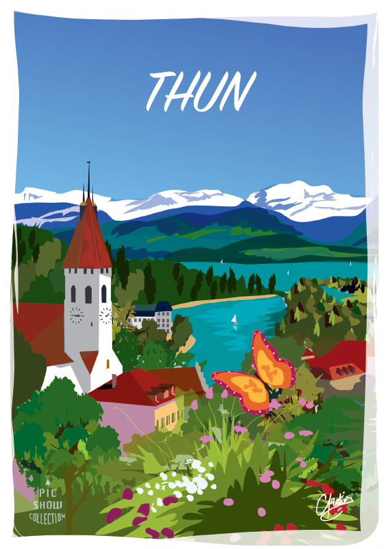 [CP BE128] Postcards Thun