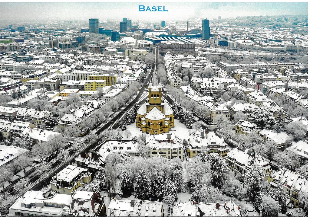 [CP 208240] Postcards 29538 Basel mit Pauluskirche