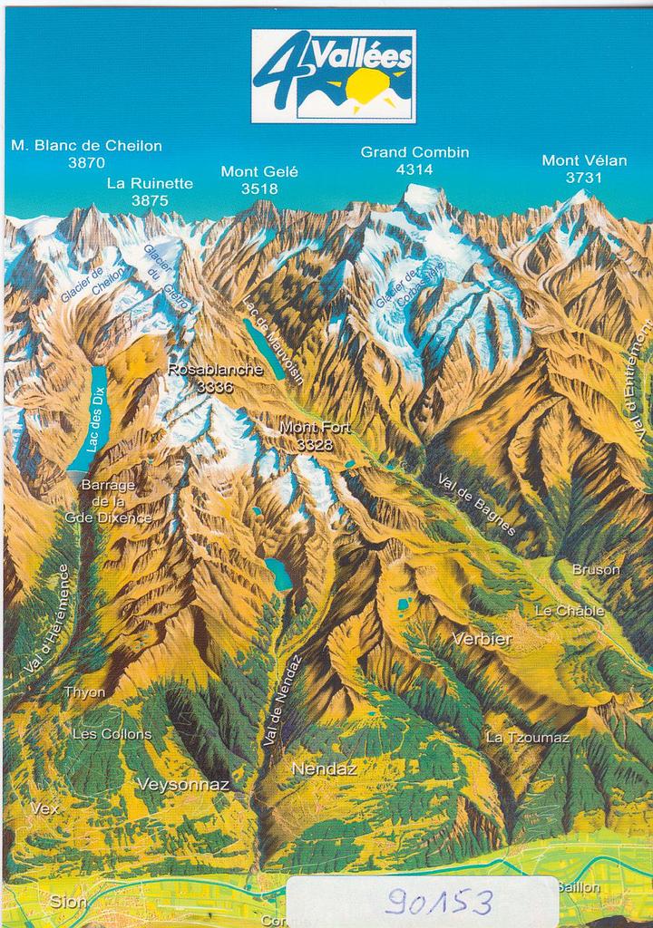 [CP 204716] Postcards 90153 Valais, 4 Vallées