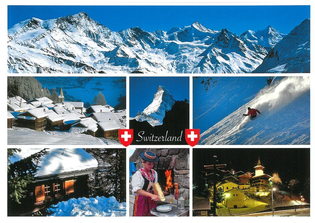 [CP 204185] Postcards 91132 w Switzerland (Ski, Raclette)