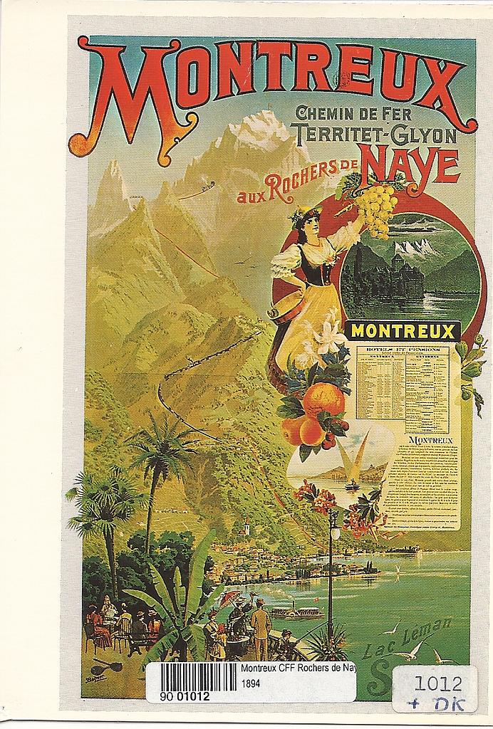 [CP 203665] Postcards A6 Litho 01010 Fr.2.- Litho] 01010 Affiche Montreux - MOB Golden