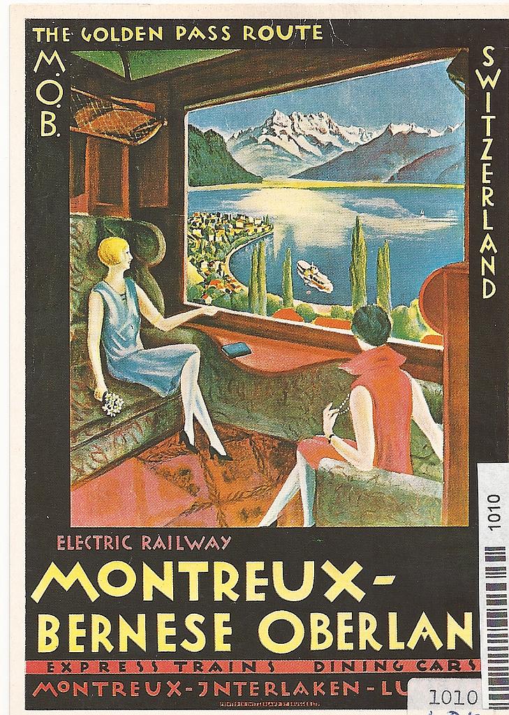 [CP 203643] Postcards A6 Litho 01010 Affiche Montreux - MOB Golden