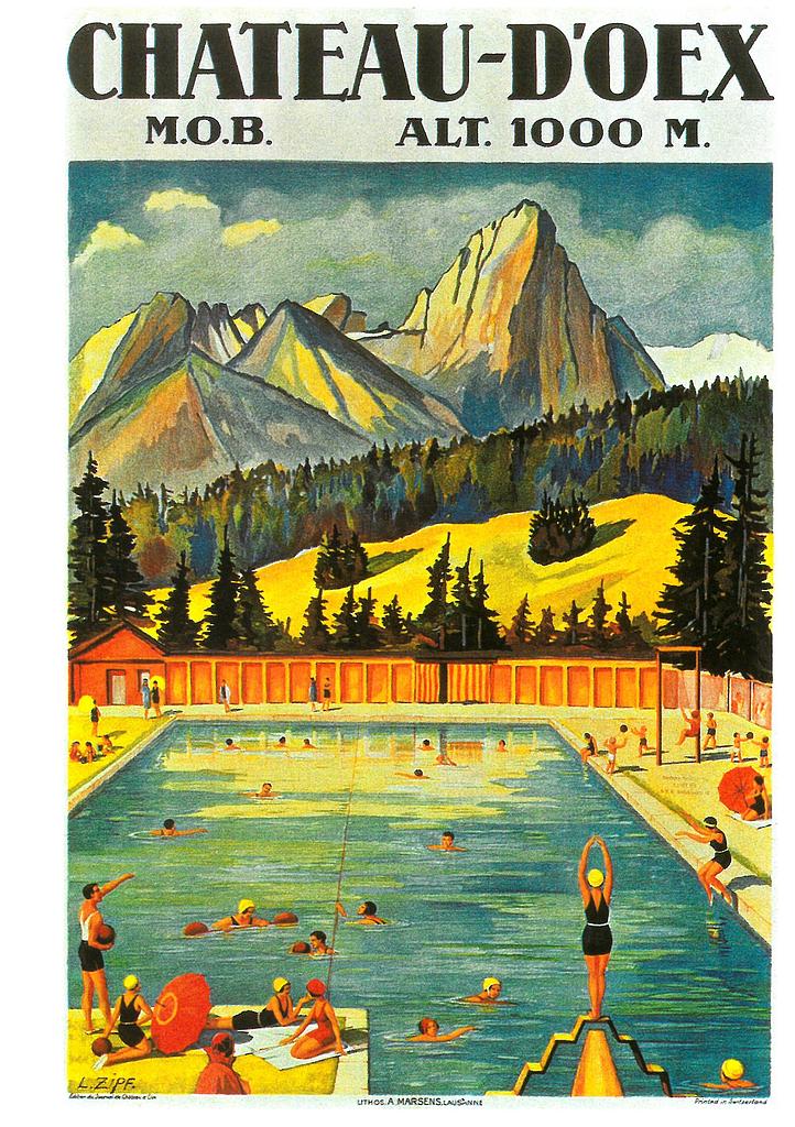 [CP 203681] Postcards A6 Litho 01019 Affiche Château-d'Oex