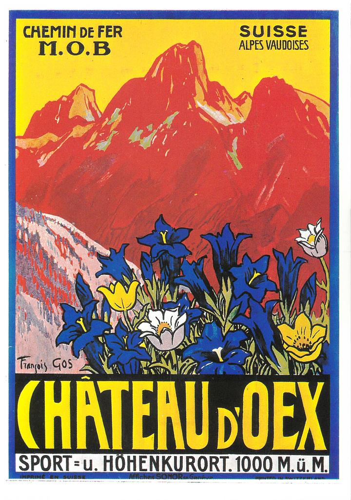 [CP 203682] Postcards A6 Litho 01021 Affiche Château-d'Oex