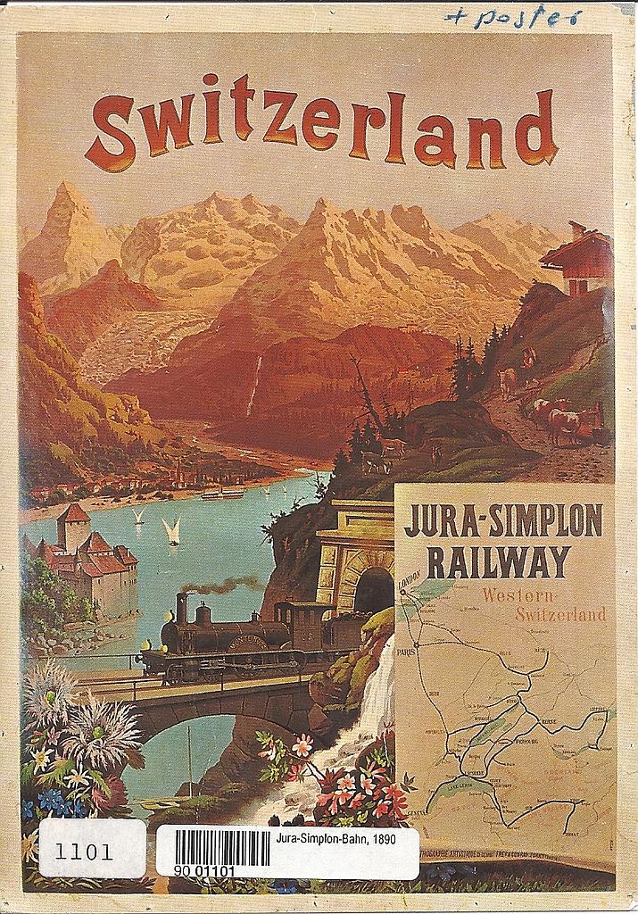 [CP 205253] Postcards A6 Litho 01101  Affiche Jura-Simplon-Bahn