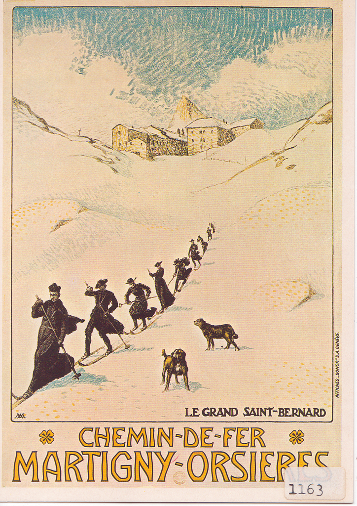[CP 205241] Postcards A6 Litho 01163 w Grand St-Bernard Martigny Orsières