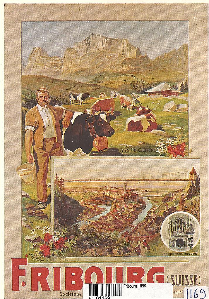 [CP 206102] Postcards A6 Litho 01169 Affiche Fribourg 
