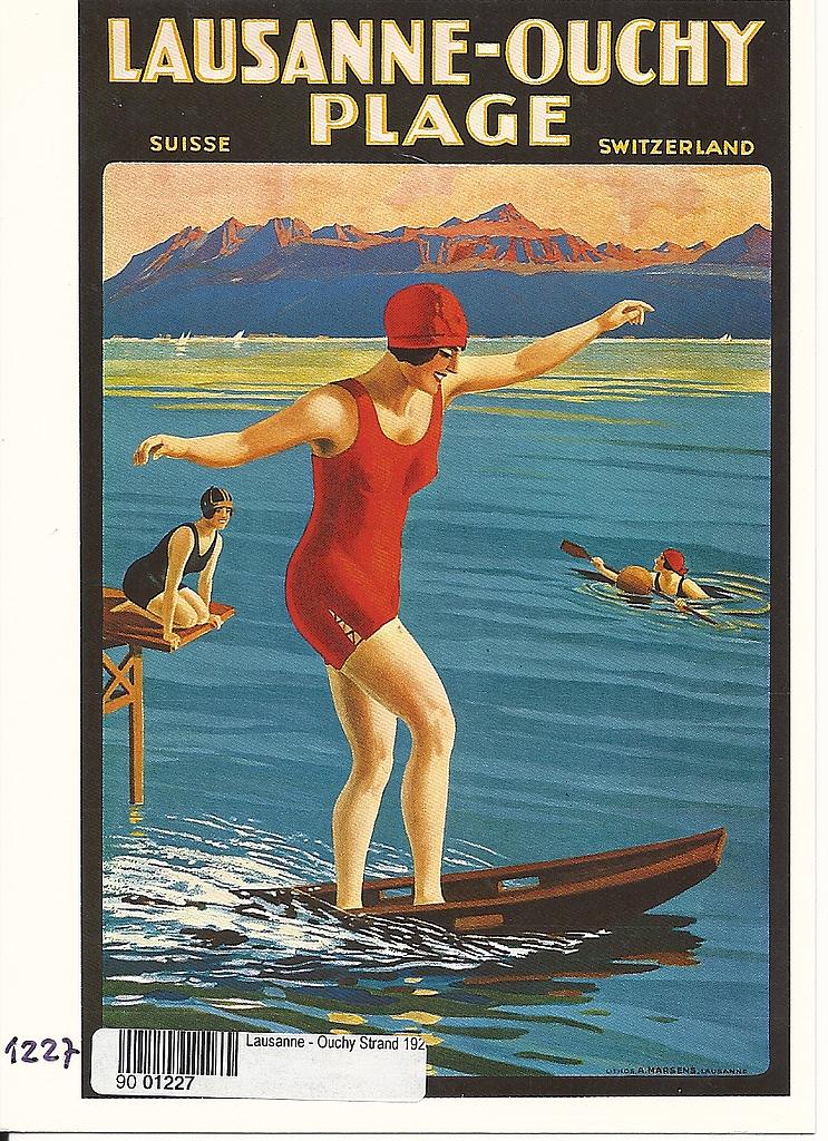 [CP 203645] Postcards A6 Litho 01227 Lausanne-Ouchy plage