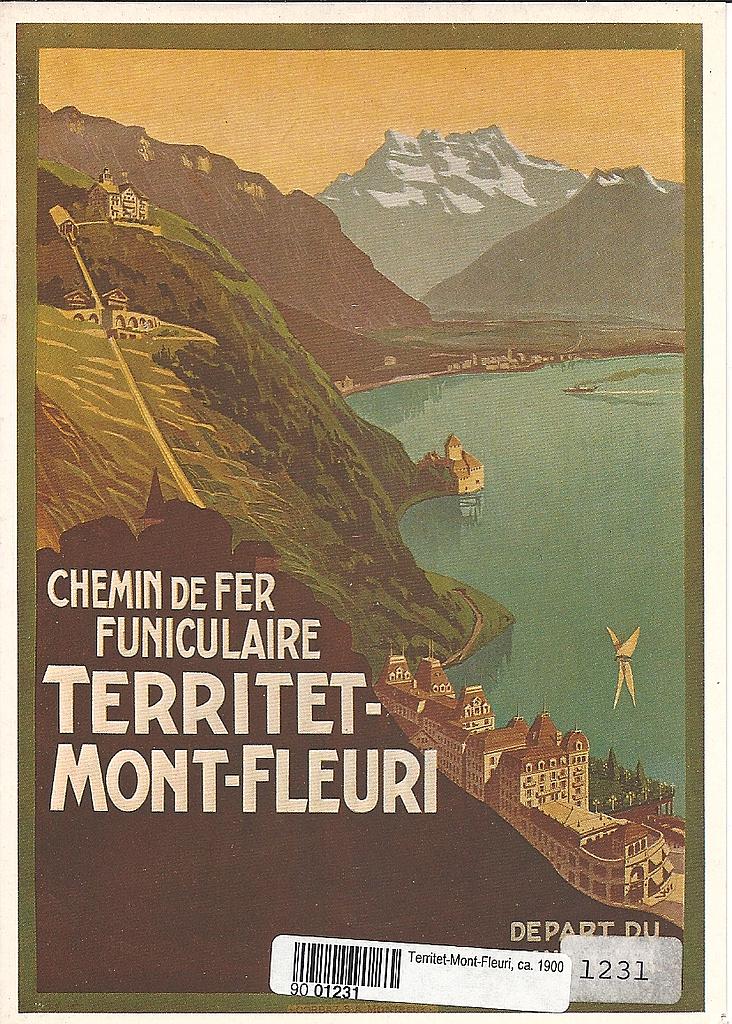 [CP 203651] Postcards A6 Litho 01231 Affiche Territet-Mont-Fleuri