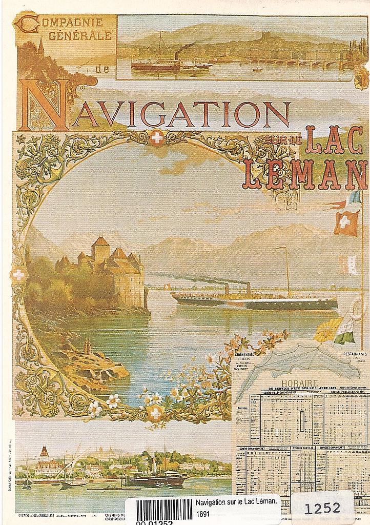 [CP 203672] Postcards A6 Litho 01252  Affiche Navigation sur le Lac