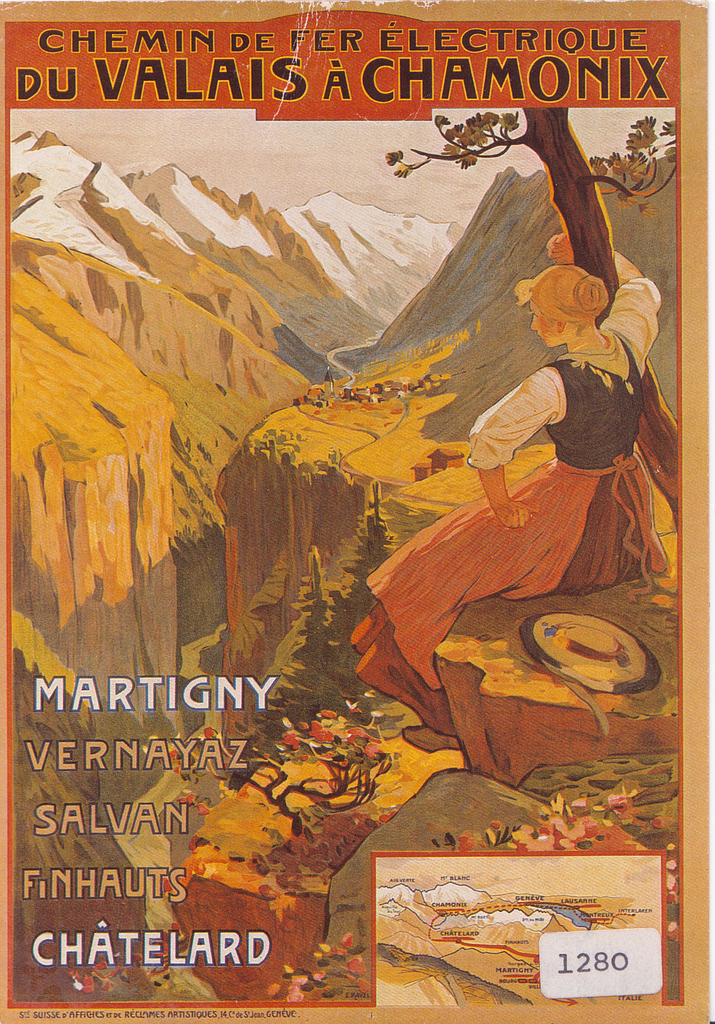 [CP 205261] Postcards A6 Litho 01280 Martigny Vernayaz Salvan Finhauts Châtelard