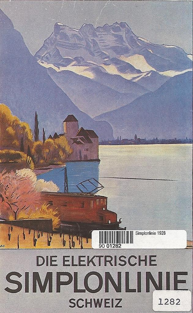 [CP 205260] Postcards A6 Litho 01282 Affiche Simplonlinie 1928