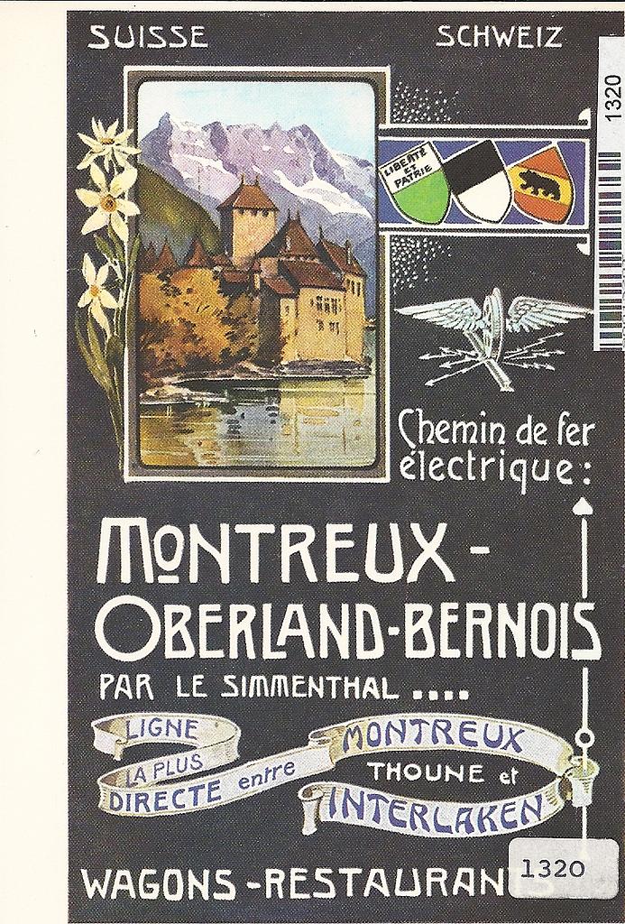 [CP 203652] Postcards A6 Litho 01320 Affiche Montreux-Oberland