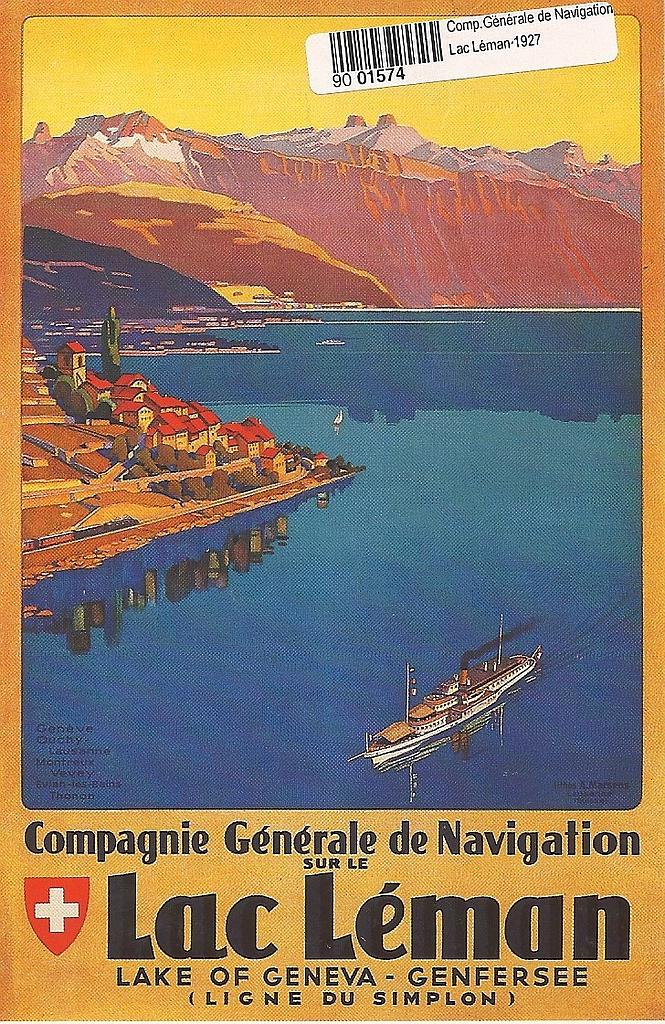 [CP 203663] Postcards A6 Litho 01574 Affiche Lac Léman