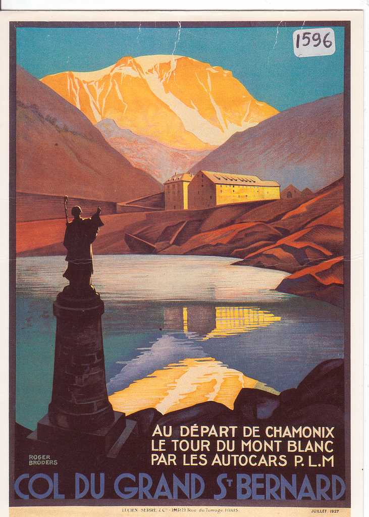 [CP 208608] Postcards A6 Litho 01596 Col Grand St-Bernard