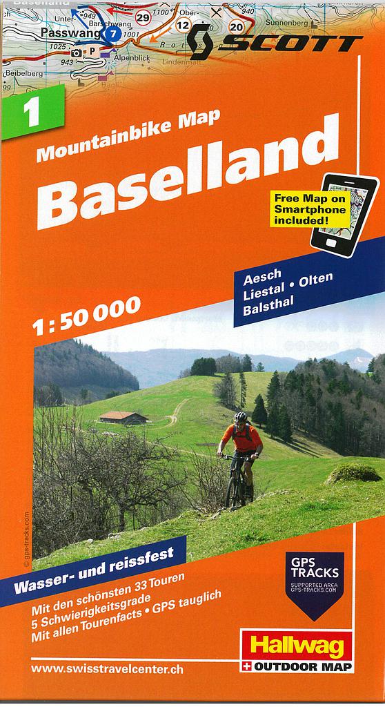 [BZ10575449] Carte VTT 1:50'000 Baselland MTB01
