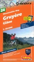 Carte VTT 1:50'000 Gruyères MTB24