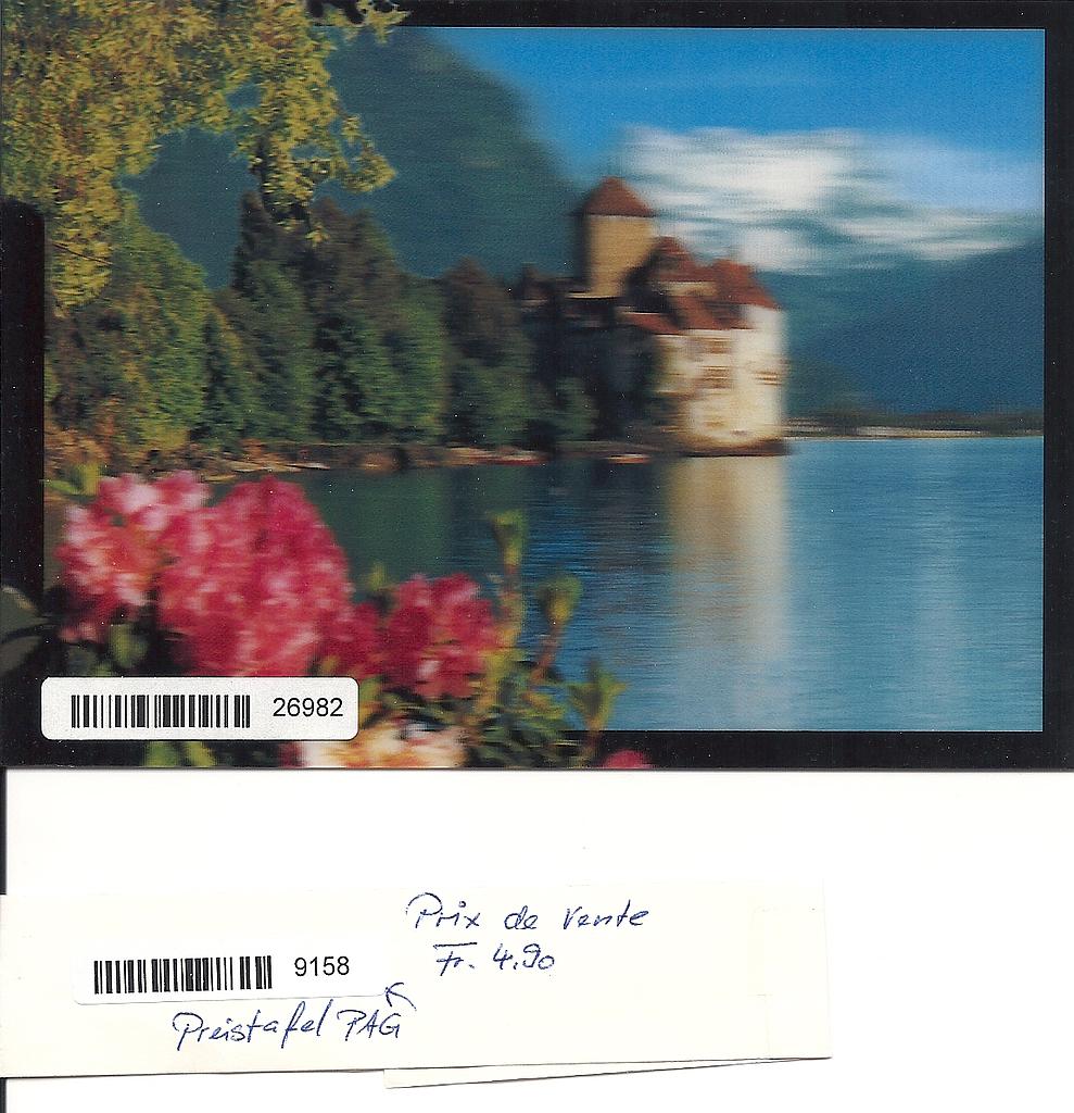[1026982] Postcard [Fr.4.90 A6 3D] 26982 Scloss Chillon