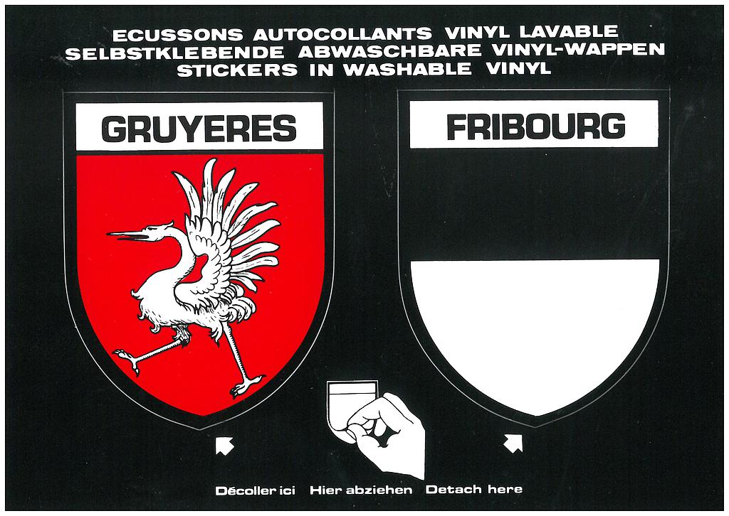 [CP 206105] Postcards SK 218 Stickers Gruyères + Fribourg