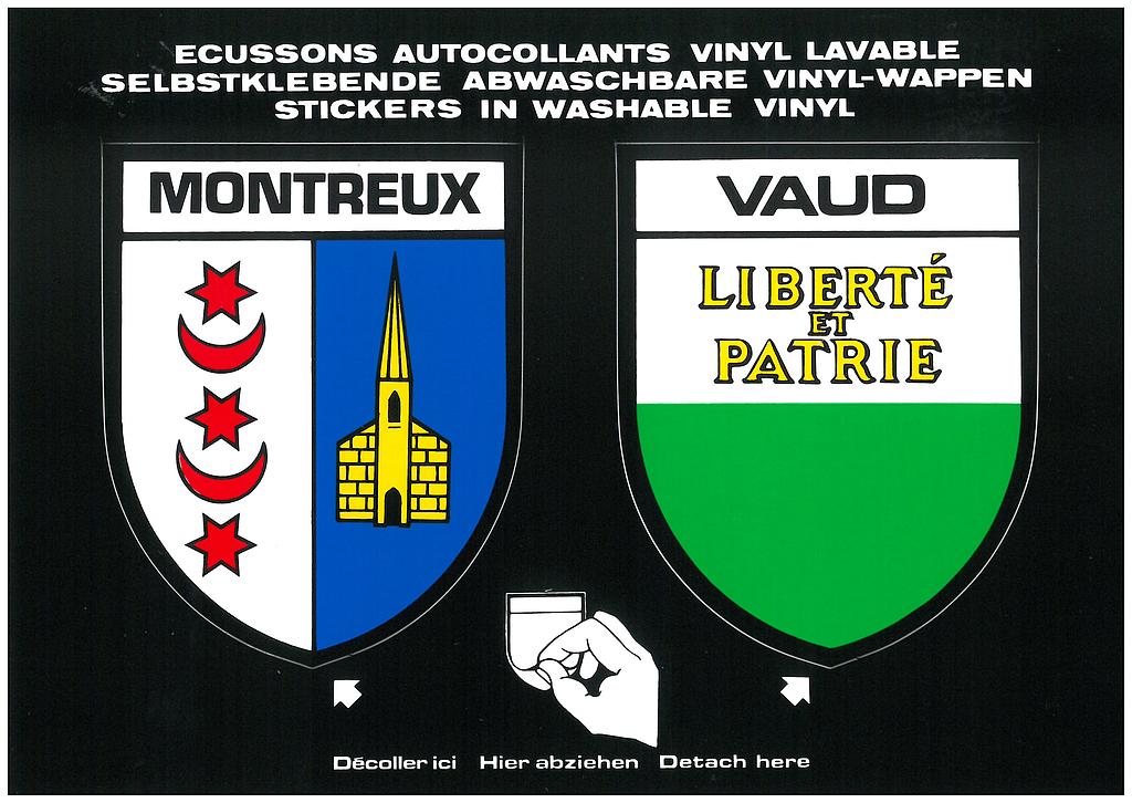 [CP 203687] Postcards SK 220 Stickers Ecussons Montreux et Vaud