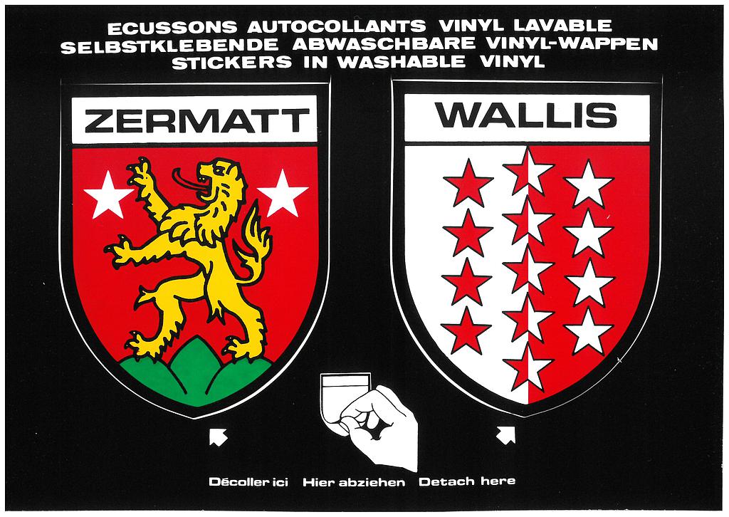 [CP 205277] Postcards SK 226 Stickers Zermatt + Wallis