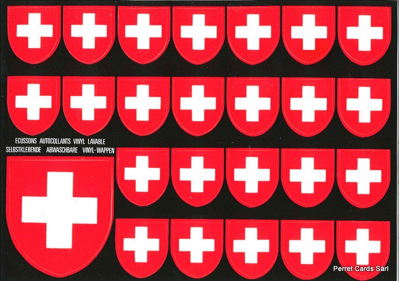 [CP 206807] Postcards SK 244 Stickers Croix suisse