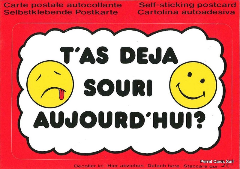 [CP 206537] Postcards SK 312 Stickers 'T'as déjà souri aujourd'hui ?'
