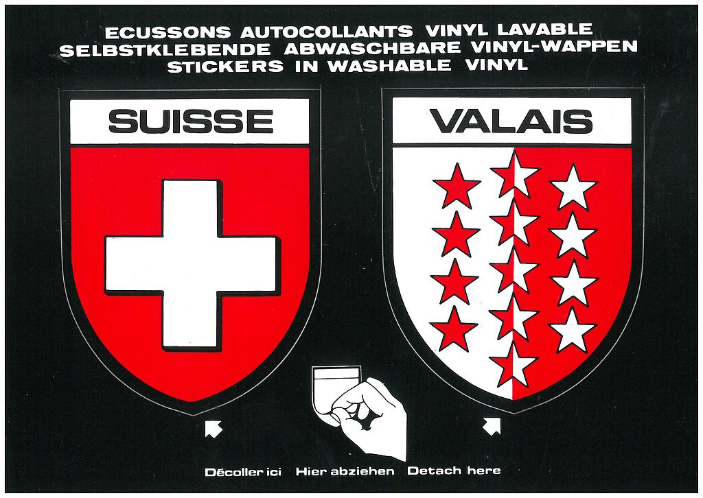 [CP 205282] Postcards SK 367 Stickers SUISSE + VALAIS