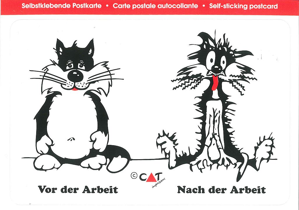 [CP 206544] Postcards SK 424 Stickers 'Vor der Arbeit - Nach der Arbeit'