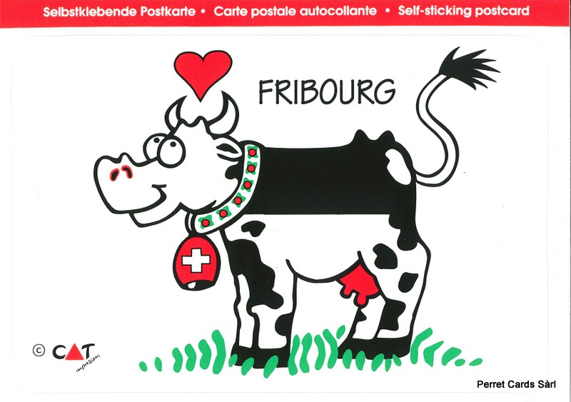 [CP 206107] Postcards SK 445 Stickers FRIBOURG (vache)