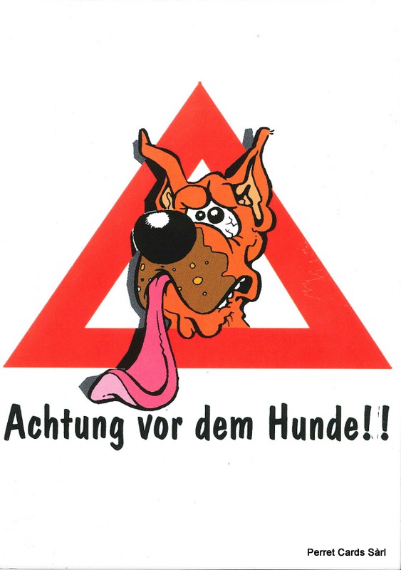 [CP 206538] Postcards SK 499 Stickers Achtung vor dem Hunde!!