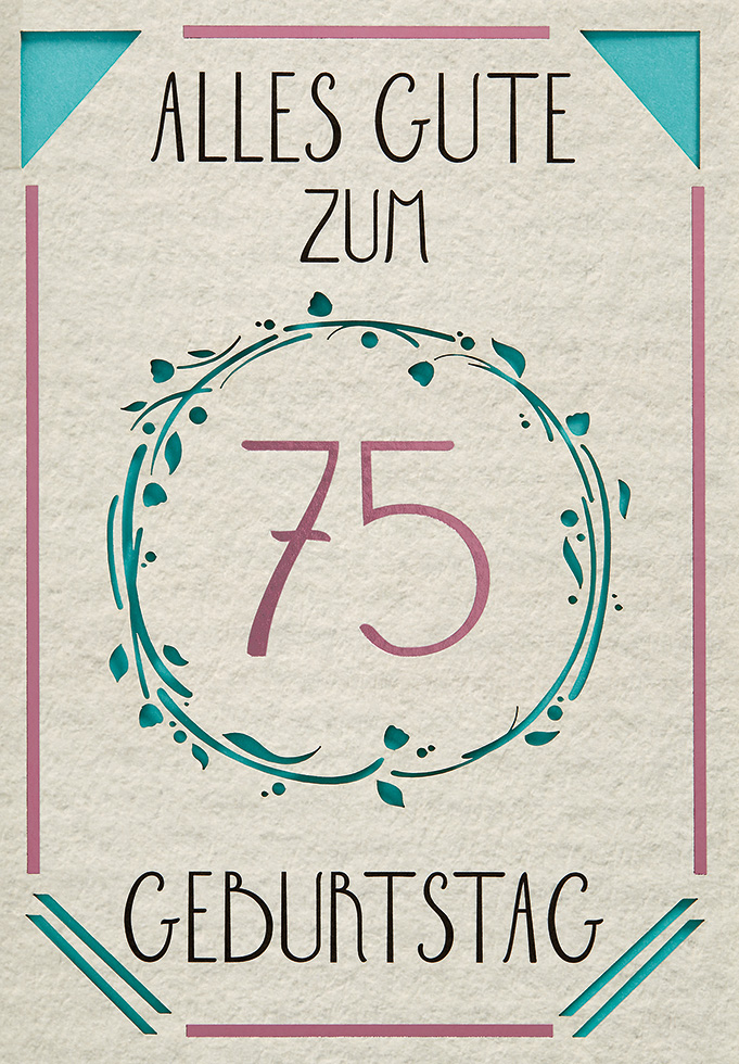 Karte 75. Geb. Fixzahlen, mit Laserschnitten