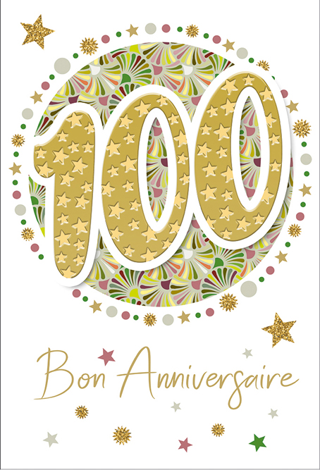 [AG 524190-100] Carte Anniv. 100 ans