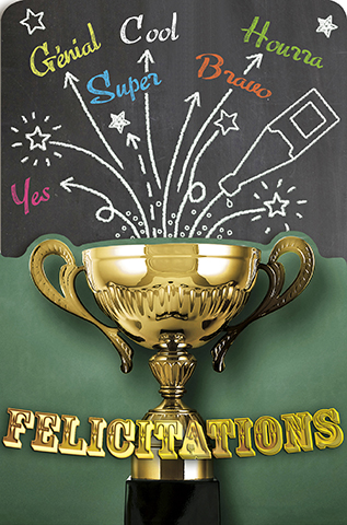 [FE 9933000063] Carte Félicitations "You are the best"