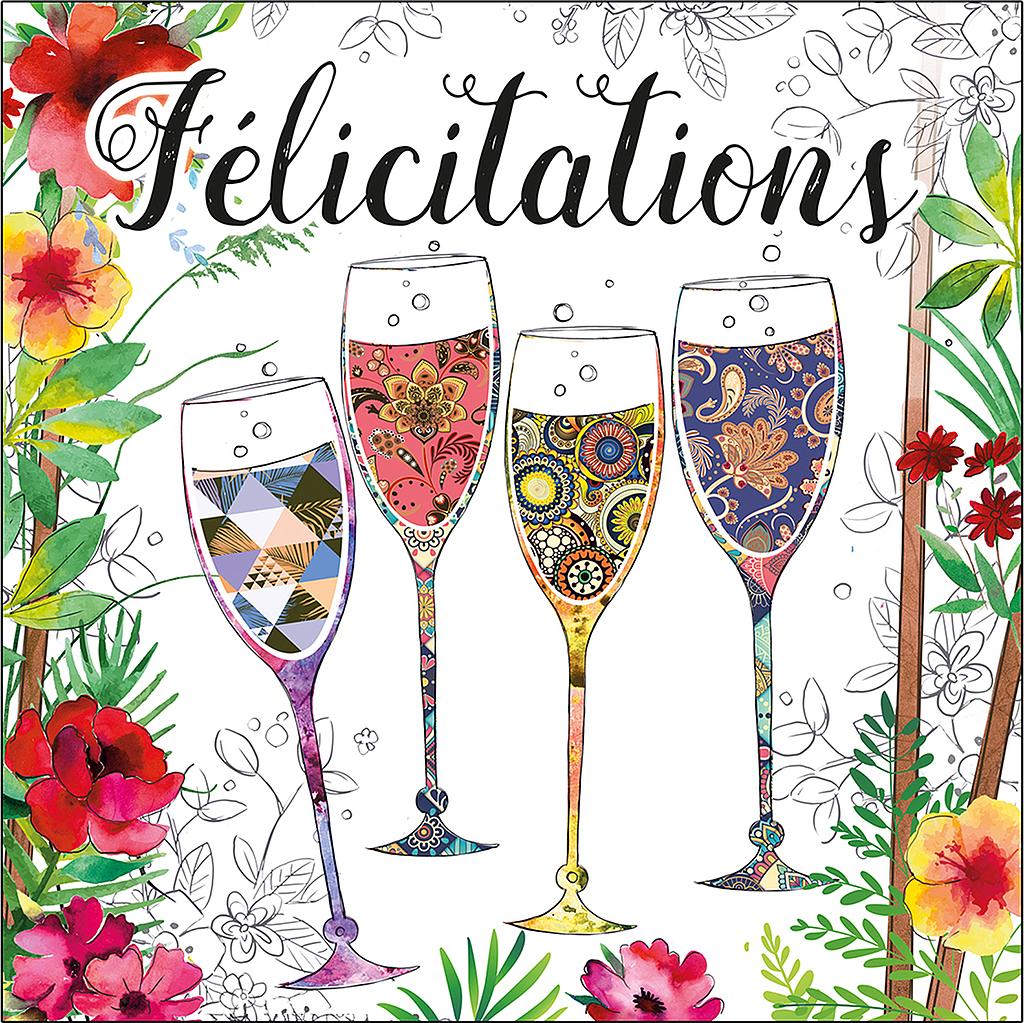 [FE 522130-48] Carte 14x14cm "Félicitations"
