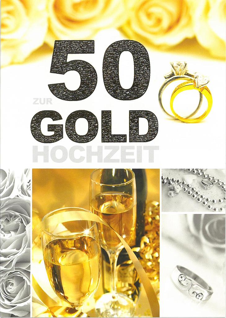 [HG 72-11-003] Karte Goldhochzeit (50.)