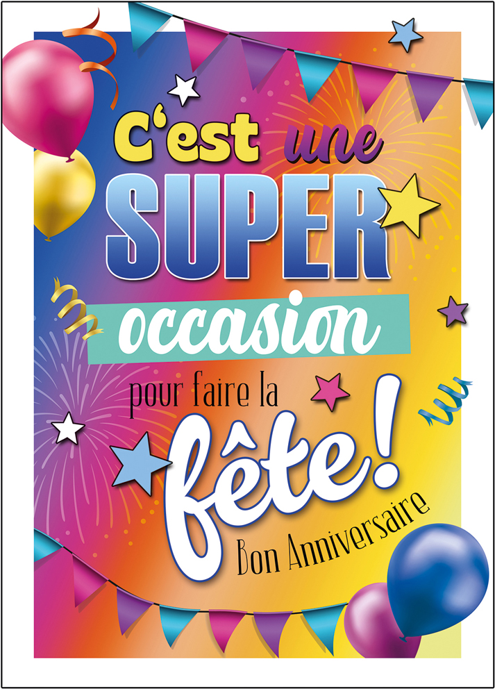 [A4-HA 525347] Carte A4 Anniversaire