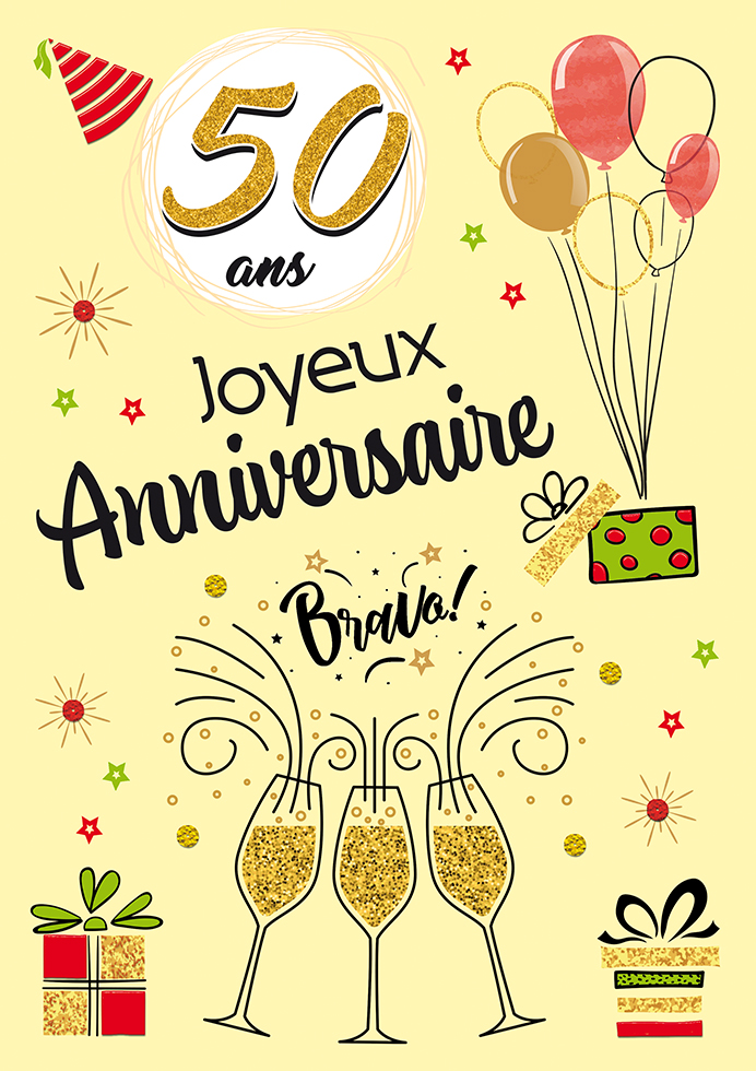 [A4-AG MAXI23] Carte A4 Anniversaire