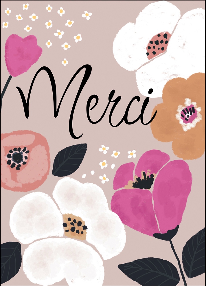 Carte A4 Merci