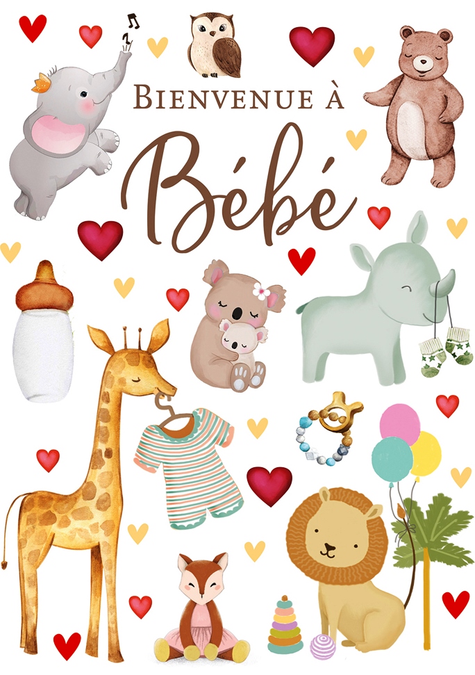 Carte A4 Naissance