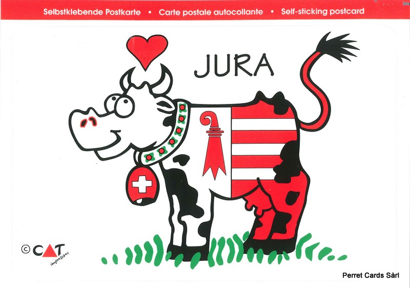 [CP 203011] Postcards SK 524 Stickers Jura (vache)