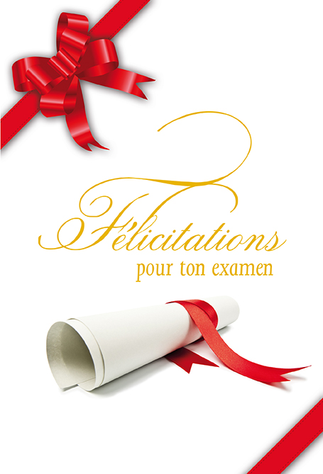 Carte Félicitations, examens
