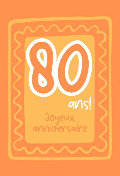 [AG 6200-80] Carte Anniv. 80 ans