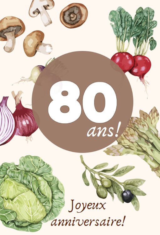 [AG 6201-80] Carte Anniv. 80 ans