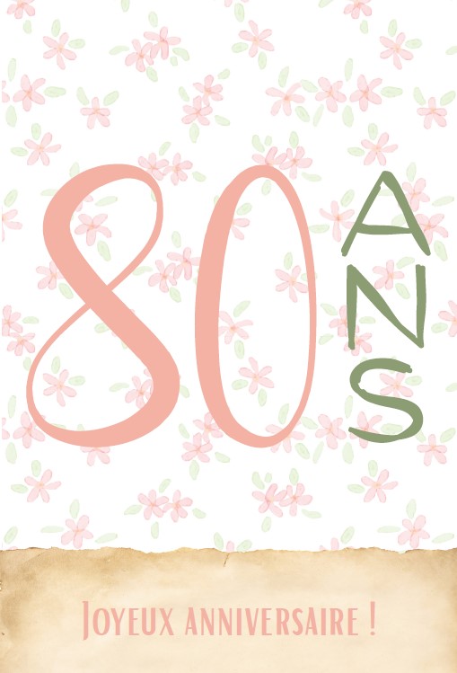 [AG 6202-80] Carte Anniv. 80 ans