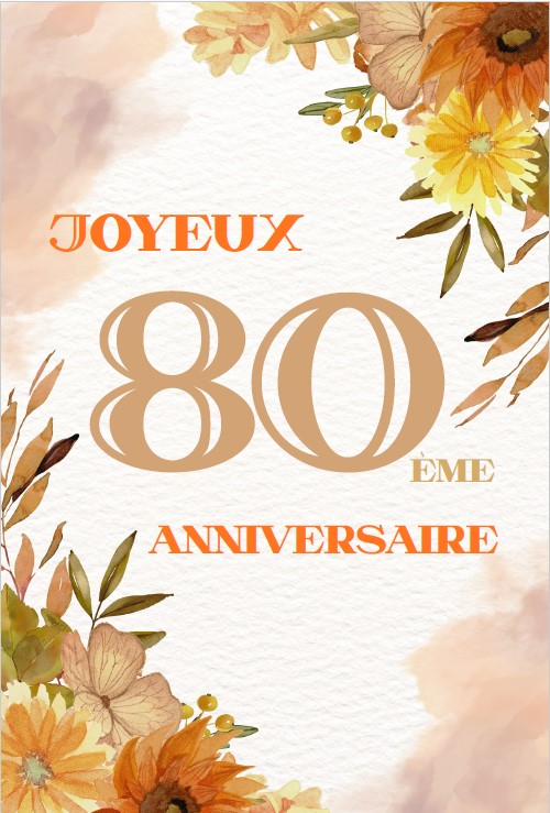 [AG 6203-80] Carte Anniv. 80 ans