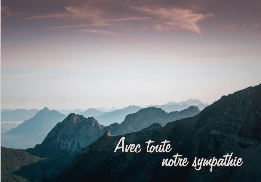 Carte A5 Deuil