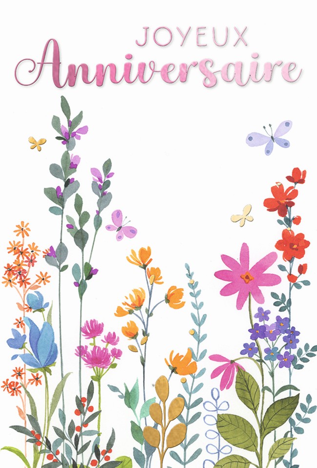 Mélange de 10 cartes à 3.90 Anniv. fleurs